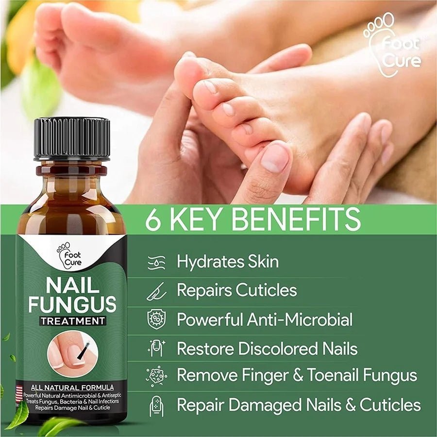 Foot Cure Nail Fungus Treatment – Natural Antifungal Oil for Damaged Nails