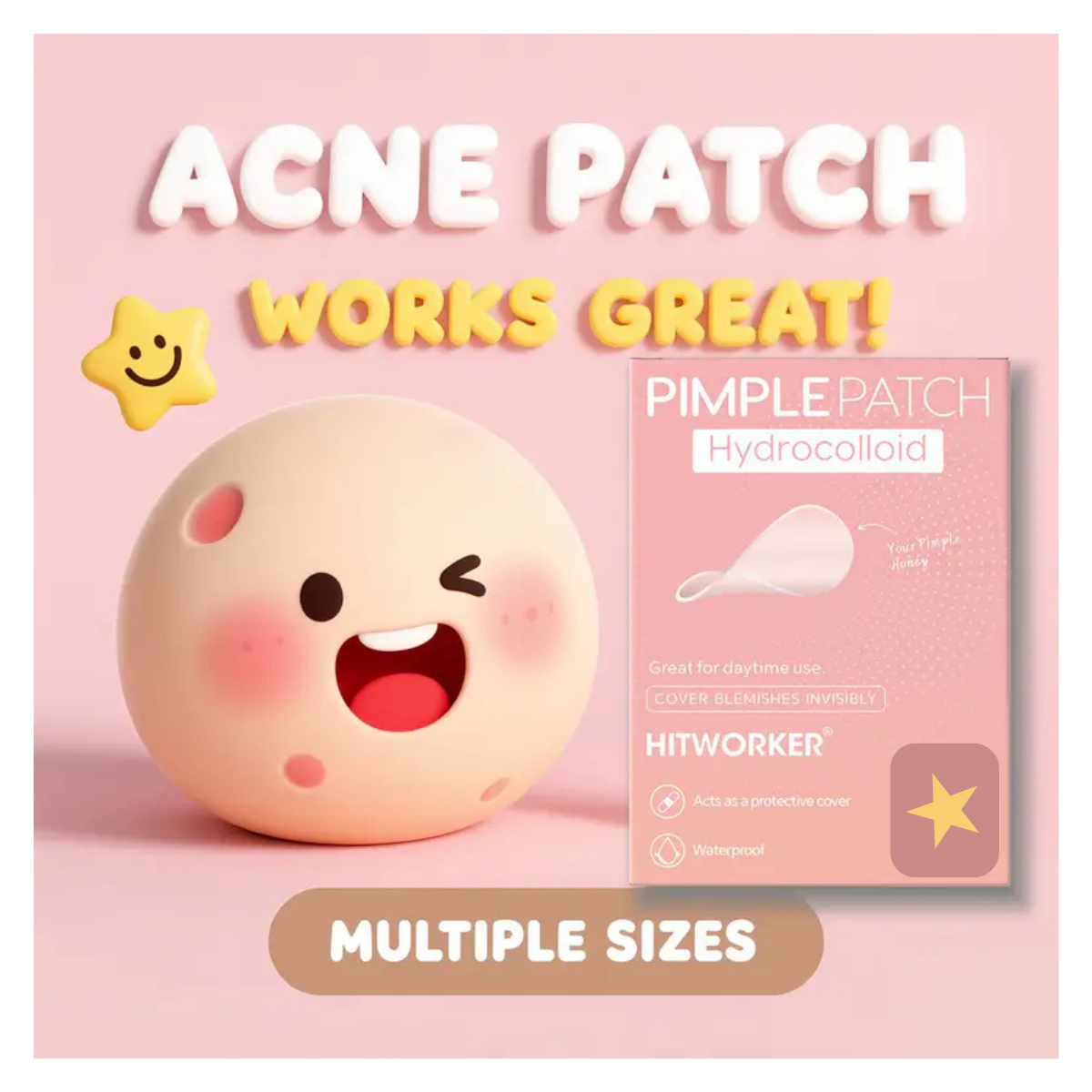 120pcs Hydrocolloid Stickers for & Blemishes - Invisible High Quality Pimple Patches