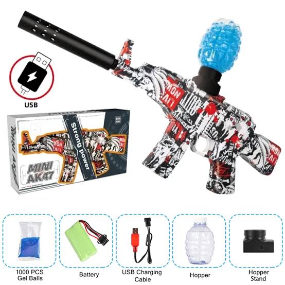 AK-47 Gel Blaster – Automatic Electric Rechargeable Toy Gun (Special Edition)