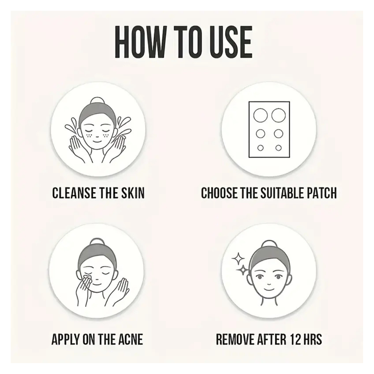 120pcs  Hydrocolloid Stickers for & Blemishes - Invisible High Quality Pimple Patches