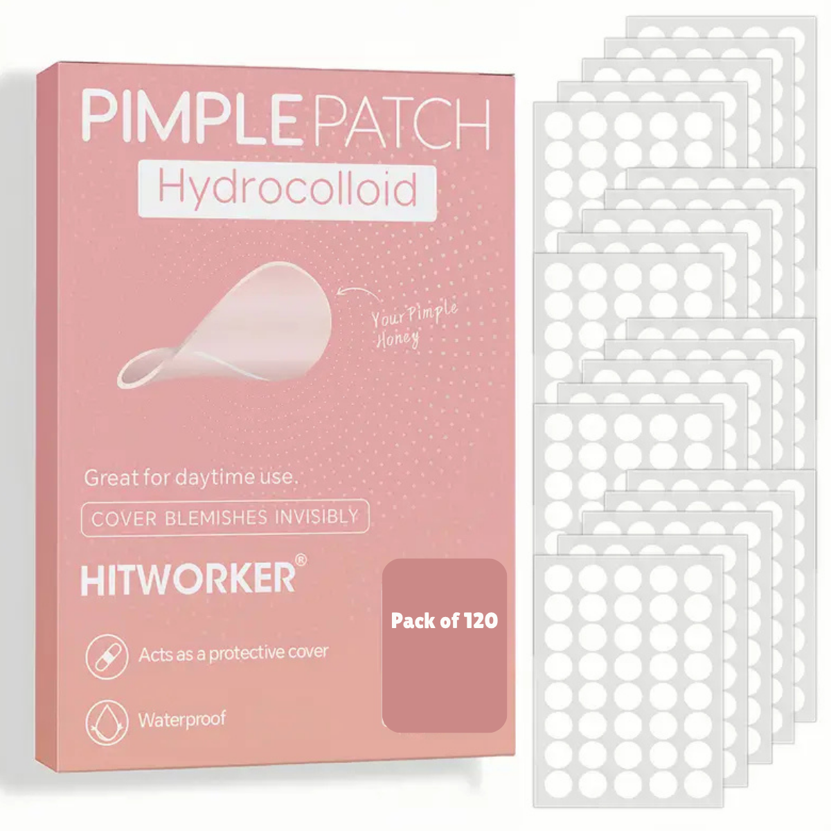 120pcs  Hydrocolloid Stickers for & Blemishes - Invisible High Quality Pimple Patches